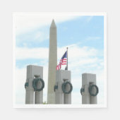 Memorial Washington Monument en WWII in DC Servetten (Voorkant)