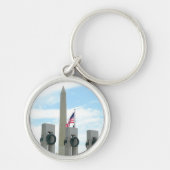 Memorial Washington Monument en WWII in DC Sleutelhanger (Voorkant)