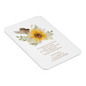 Memorial Waterverf Bird and Sunflower Botanicals Magneet (Rechterzijde)