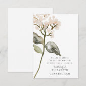 Memorial Waterverf Botanicals Floral Elegant Chic Bedankkaart (Voorkant / Achterkant)