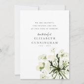 Memorial Waterverf Botanicals Floral Elegant Chic Bedankkaart (Voorkant)
