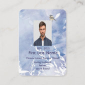 Memorial Waterverf Chickadee Bird Winter Natuur Visitekaartje (Achterkant)