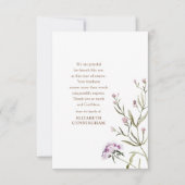 Memorial Waterverf Floral Botanicals Moderne Chic Bedankkaart (Voorkant)