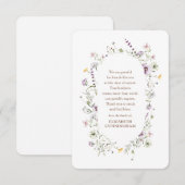 Memorial Waterverf Floral en Foliage Botanicals Bedankkaart (Voorkant / Achterkant)