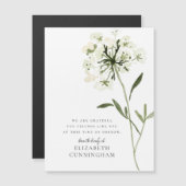 Memorial Waterverf Flower Botanicals Bedankt (Voorkant / Achterkant)