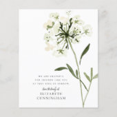 Memorial Waterverf Flower Botanicals Elegant (Voorkant)