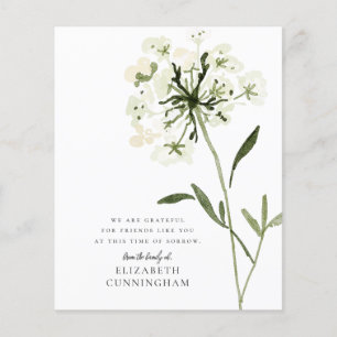 Memorial Waterverf Flower Botanicals Elegant