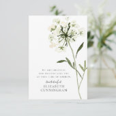 Memorial Waterverf Flower Botanicals Elegant Bedankkaart (Staand voorkant)