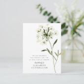 Memorial Waterverf Flower Botanicals Elegant Briefkaart (Staand voorkant)
