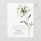 Memorial Waterverf Flower Botanicals Elegant Briefkaart (Voorkant)