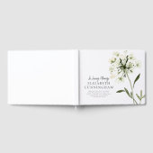 Memorial Waterverf Flower Botanicals Elegant Gastenboek (Volledig)