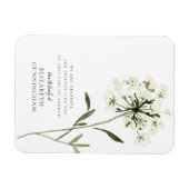 Memorial Waterverf Flower Botanicals Elegant Magneet (Horizontaal)