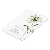 Memorial Waterverf Flower Botanicals Elegant Magneet (Linkerzijde)