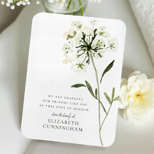 Memorial Waterverf Flower Botanicals Elegant Magneet