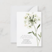 Memorial Waterverf Flower Botanicals Elegant Notitiekaartje (Voorkant)