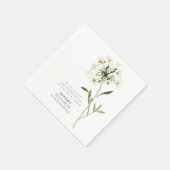 Memorial Waterverf Flower Botanicals Elegant Servet (Hoek)