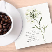 Memorial Waterverf Flower Botanicals Elegant Servet