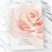 Memorial Waterverf Roos Flower Elegant Chic Bedankkaart