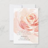 Memorial Waterverf Roos Flower Elegant Chic Bedankkaart (Voorkant)