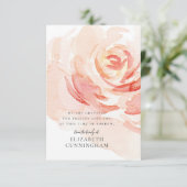 Memorial Waterverf Roos Flower Elegant Chic Bedankkaart (Staand voorkant)