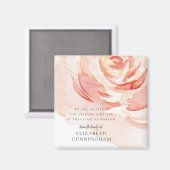 Memorial Waterverf Roos Flower Elegant Chic Magneet (Voorkant / Achterkant)