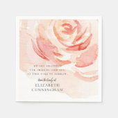 Memorial Waterverf Roos Flower Elegant Chic Servet (Voorkant)
