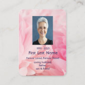 Memorial Waterverf Rozen Tuinbloem Visitekaartje (Achterkant)