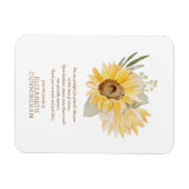 Memorial Waterverf Sunflower Foliage Botanicals Magneet (Horizontaal)