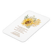 Memorial Waterverf Sunflower Foliage Botanicals Magneet (Linkerzijde)