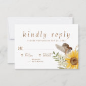 Memorial Waterverf Sunflower Kindly Antwoord (Voorkant)