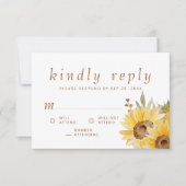 Memorial Waterverf Sunflower Kindly Antwoord (Voorkant)