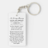 Memorial - White Back - Speciale herinneringen aan Sleutelhanger (achterkant)