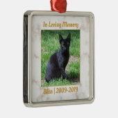 Memorial White en Gold Marble Metalen Ornament (Rechts)