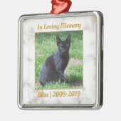 Memorial White en Gold Marble Metalen Ornament (Links)