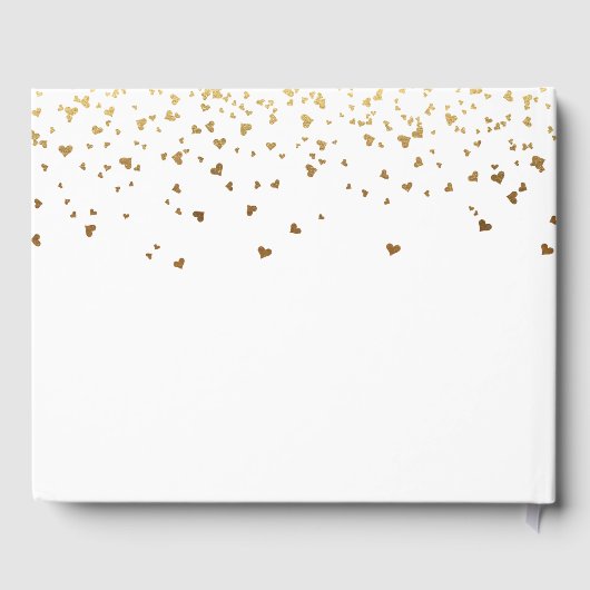 Memorial white gold hearts foto gastenboek (Achterkant)