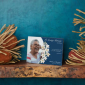 Memorial White Lily Floral Keepomwille Aangepaste  Fotoplaat (Zijkant)