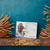 Memorial White Lily Floral Keepomwille Custom Phot Fotoplaat (Zijkant)