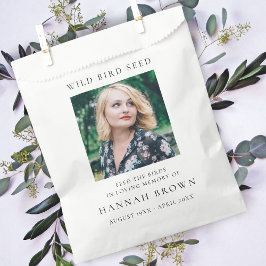 Memorial Wild Bird Seed | Elegant Chic Funeral Bedankzakje