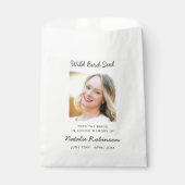 Memorial Wild Bird Seed | Moderne foto-begrafenis Bedankzakje (Voorkant)