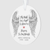 Memorial Wings Fly High Photo Ornament (voorkant)