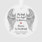 Memorial Wings Fly High Photo Ornament (voorkant)