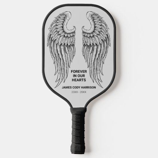 Memorial Wings Personalized Pickleball Paddle (Achterkant)