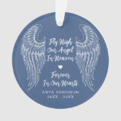 Memorial Wings vliegen hoog in onze hoek Foto Ornament (voorkant)