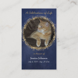 Memorial Wreath Pray Card met één fotooptie Visitekaartje