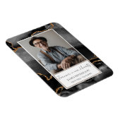 Memorial Zwart en Goud Foto Keepsake Magneet (Rechterzijde)