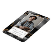 Memorial Zwart en Goud Foto Keepsake Magneet (Linkerzijde)