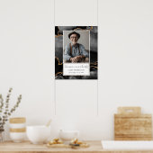 Memorial zwart en goud marmeren foto poster (Keuken)