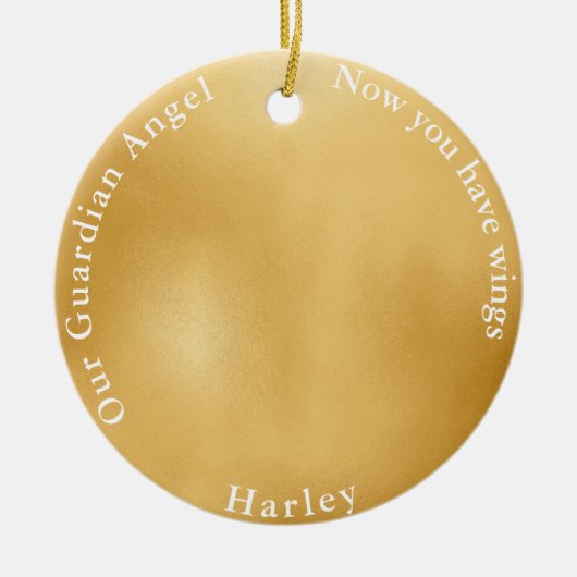 Memorial Zwart Lab Angel Art Custom Keramisch Ornament (Voorkant)