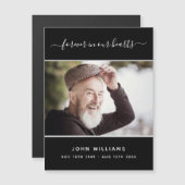 Memorial zwarte foto altijd magneet (Voorkant / Achterkant)