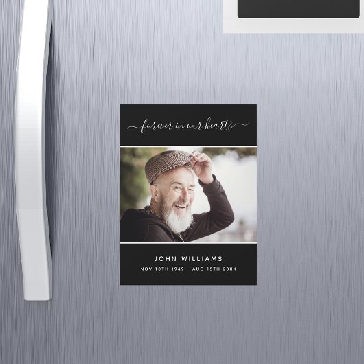 Memorial zwarte foto altijd magneet